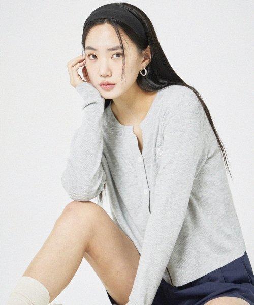 (W)소프트 슬릿 가디건-그레이