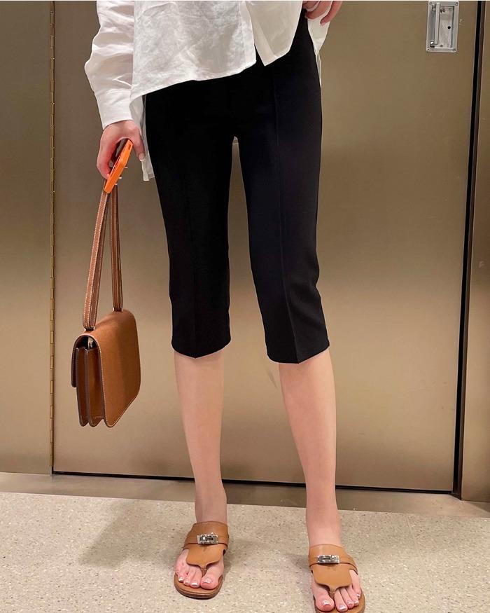 (U.C)에센셜 슬림 바이커팬츠