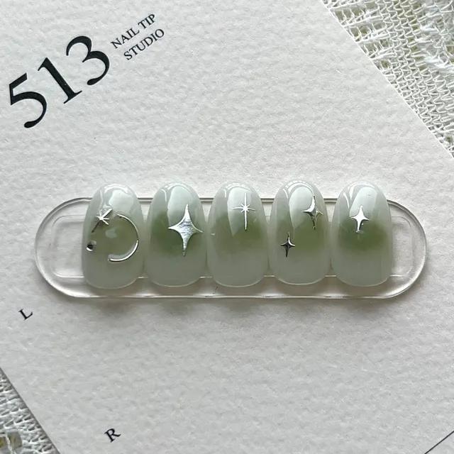 주문폭주 / 9월할인 💚숲속은하🌿 수제네일팁 치크네일 빈티지네일 시럽네일 볼터치네일