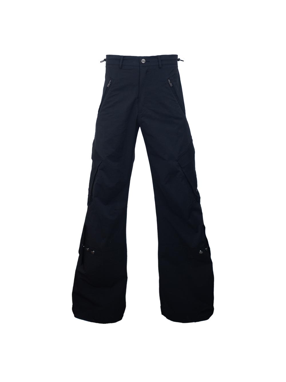 (04.04 예약배송) Nylon Wide Cargo Pants in Black