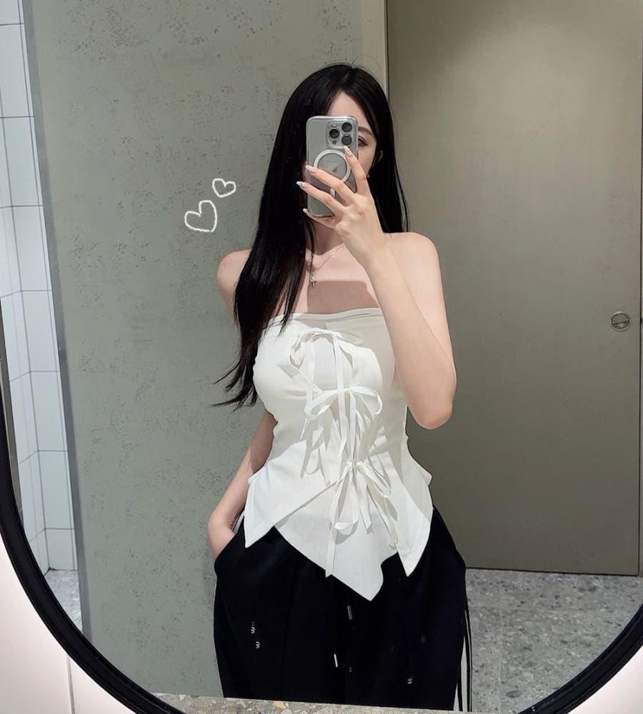 발레코어 러블리 리본 탑