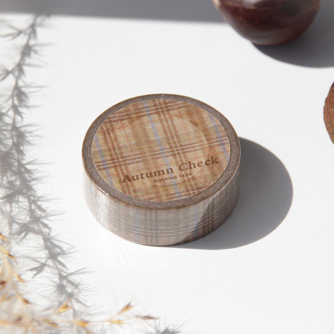 Autumn Check Masking Tape [Marron]
