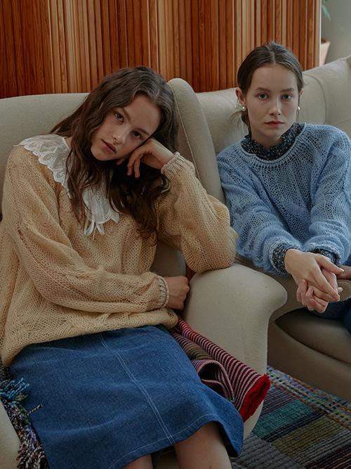 [윤승아,헤이즈 착용]Castle Net Knit_2Colors