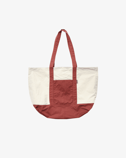 AV 빅 토트백 (워시드 에크루-마룬)
