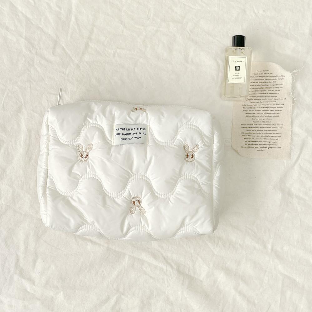 두들오브젝트 [두들오브젝트] 레빗 퀼팅 여행용 코스메틱 화장품 파우치