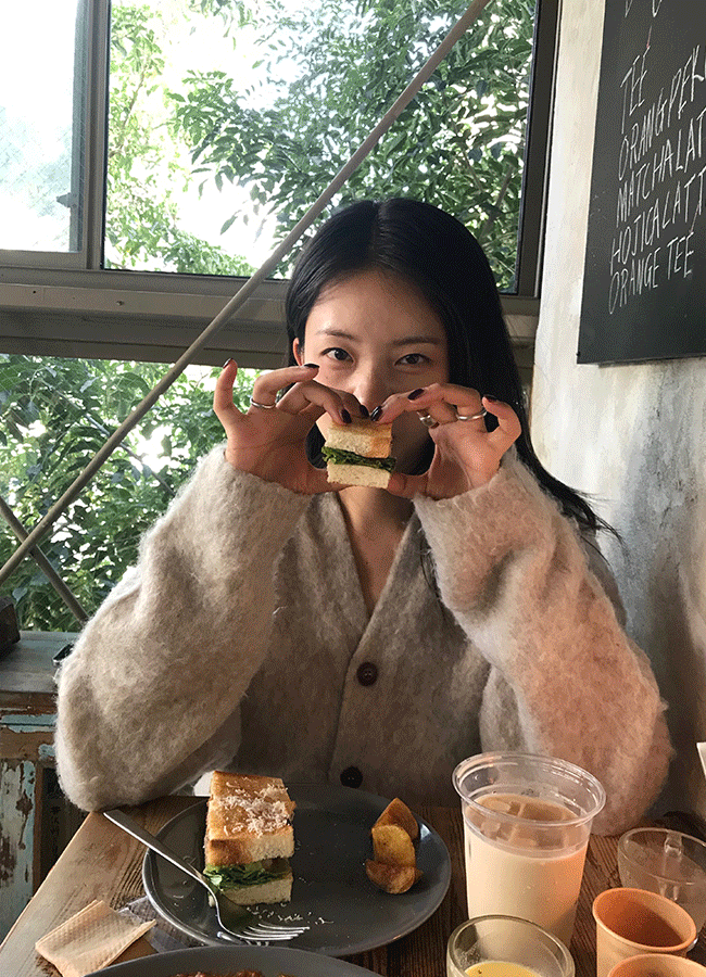 유이니 [Wool/모델소장] Brush fur cardigan (5color)
