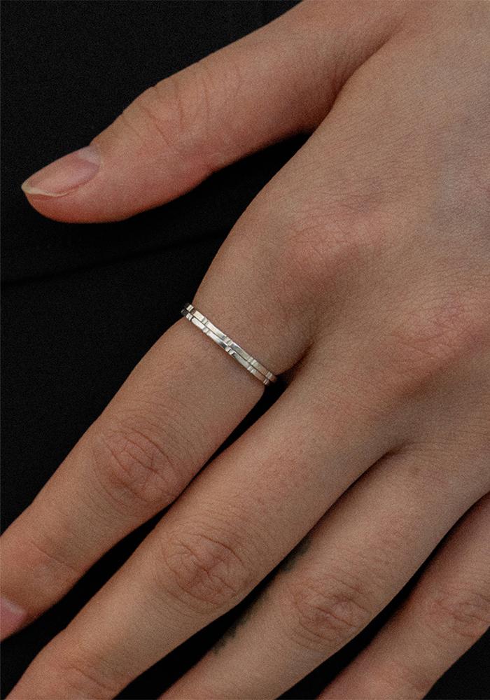 [Silver 925] Basic Line Ring-2