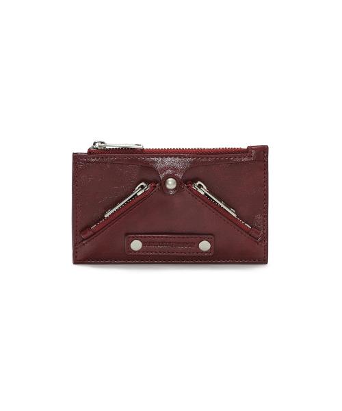 FAUX LEATHER M.O.S WALLET, BURGUNDY