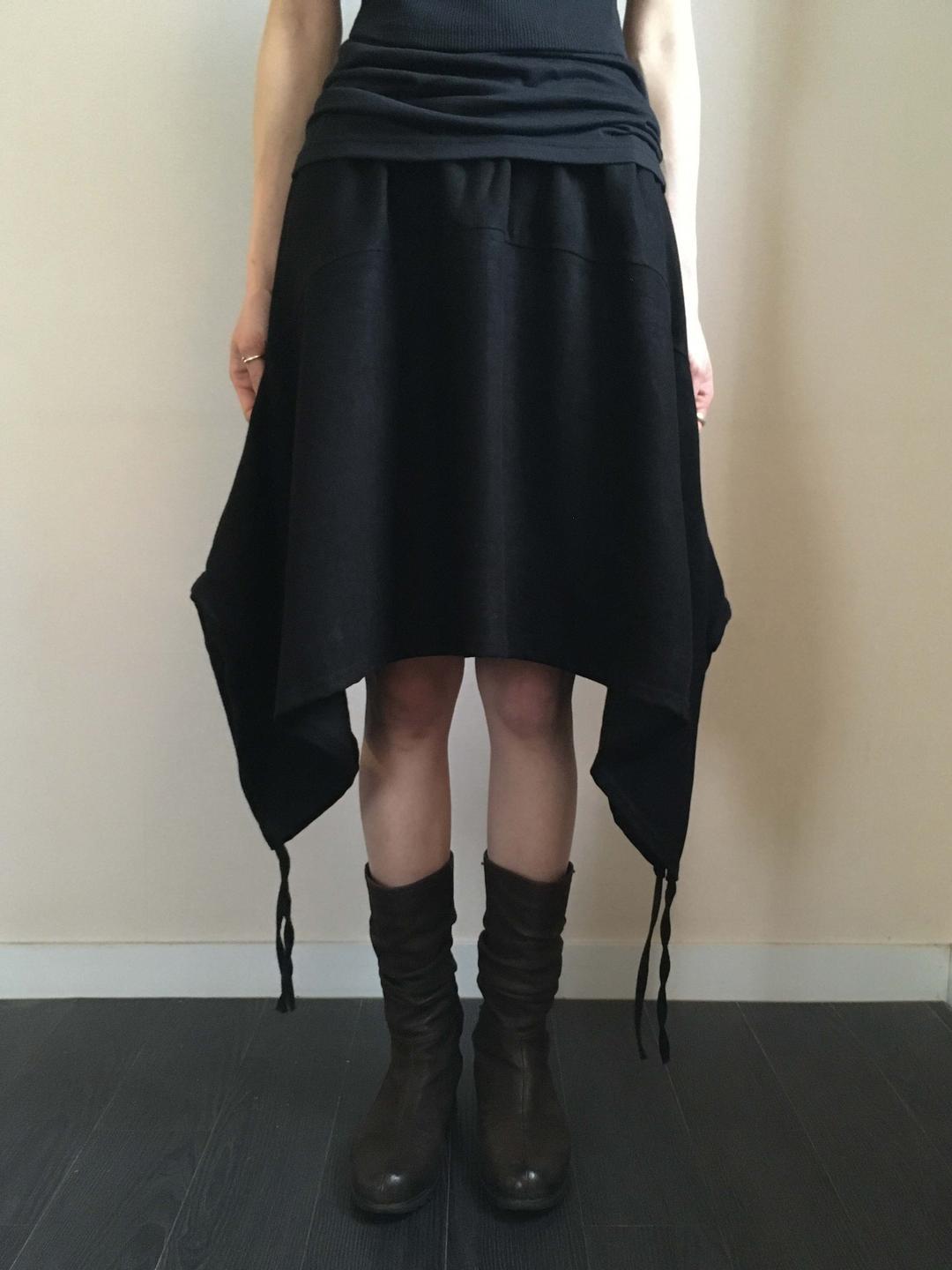 STRING MIDISKIRT_BLACK