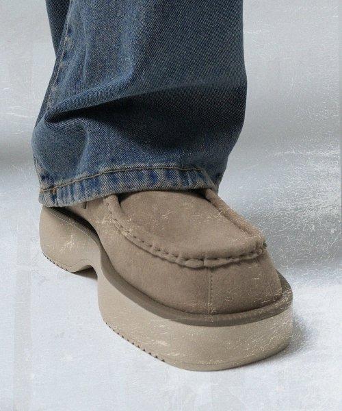 WTRD1602-1 마스 볼륨 스퀘어토 2홀 왈라비 더비슈즈 베이지 [240~290mm]