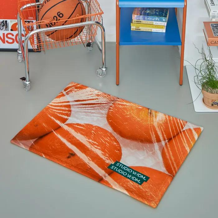 Orange wrap 미니 러그 발매트