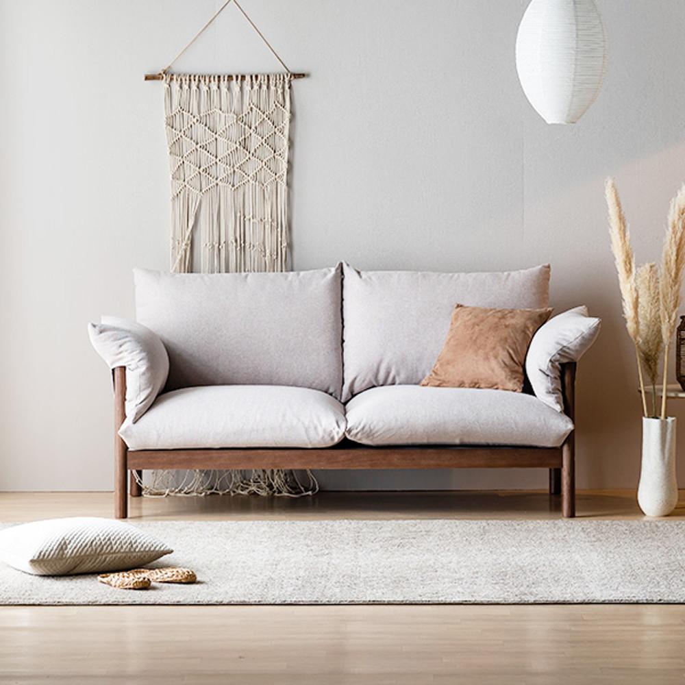 레이디가구 다인 원목 3인용 발수 패브릭소파