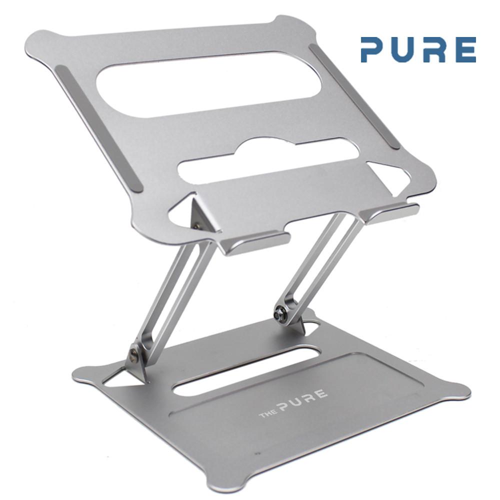 PURE 노트북 거치대 PS-T3  접이식 알루미늄  맥북 휴대용 받침대 각도높이조절 : THE PURE
