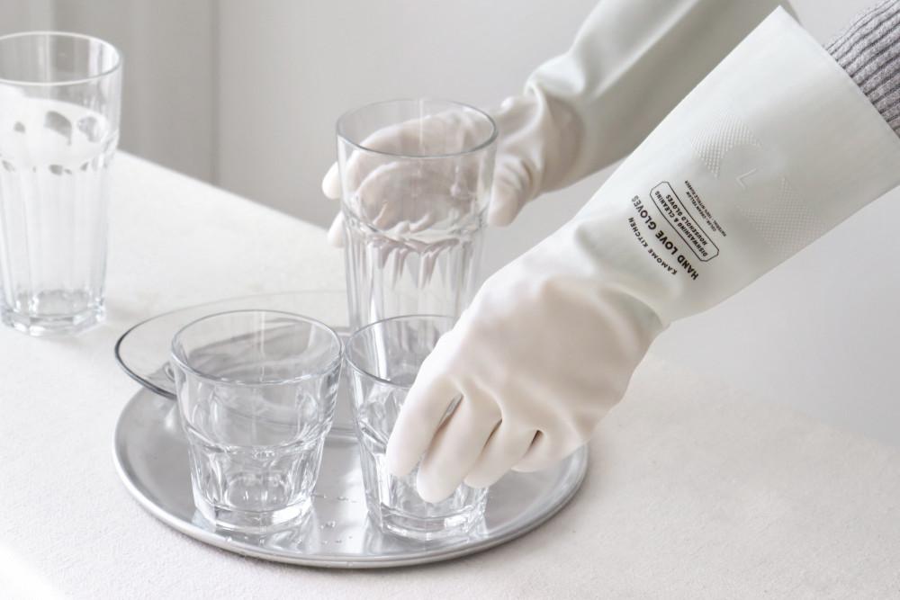 카모메키친 레터링 고무장갑 니트릴 주방 설거지 빨래