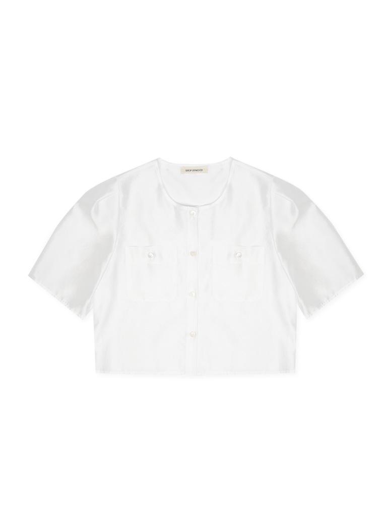 2nd/ Organza Bake Puff Blouse [ivory]