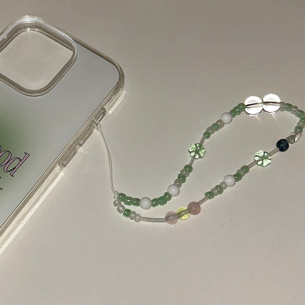 클로버 원석 비즈 스트랩 lucky pure strap