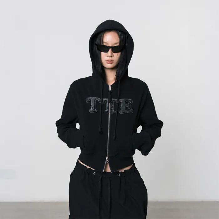 TTE WAFFLE HOODIE BLACK