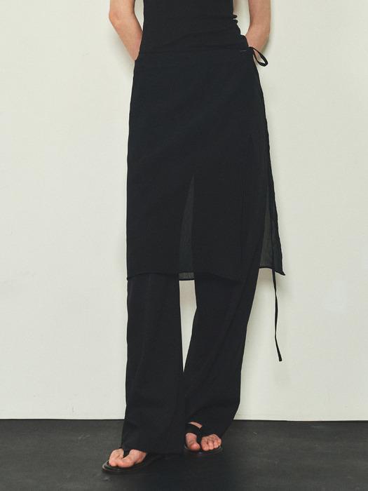Everywhere Layerd Wrab Skirts_CTA915(2Color)