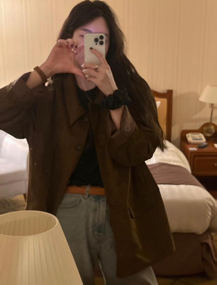 웨스드 하프자켓 / 스웨이드자켓 하프자켓 간절기자켓