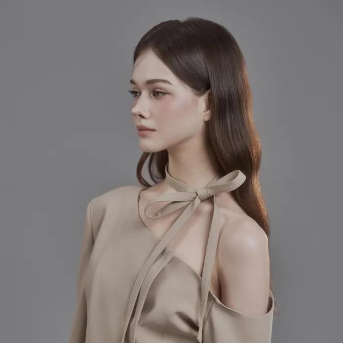 Emma String Off Shoulder Jacket - Beige