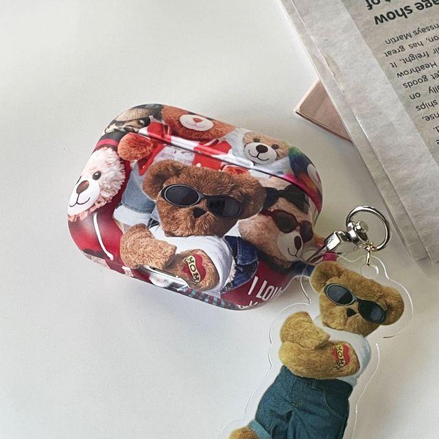 🚀당일출고 키링포함🔥 곰돌이 곰인형 테디베어 힙한 키치 에어팟케이스 에어팟1세대 에어팟2세대 에어팟3세대 에어팟 프로 버즈케이스  커플 생일 우정템