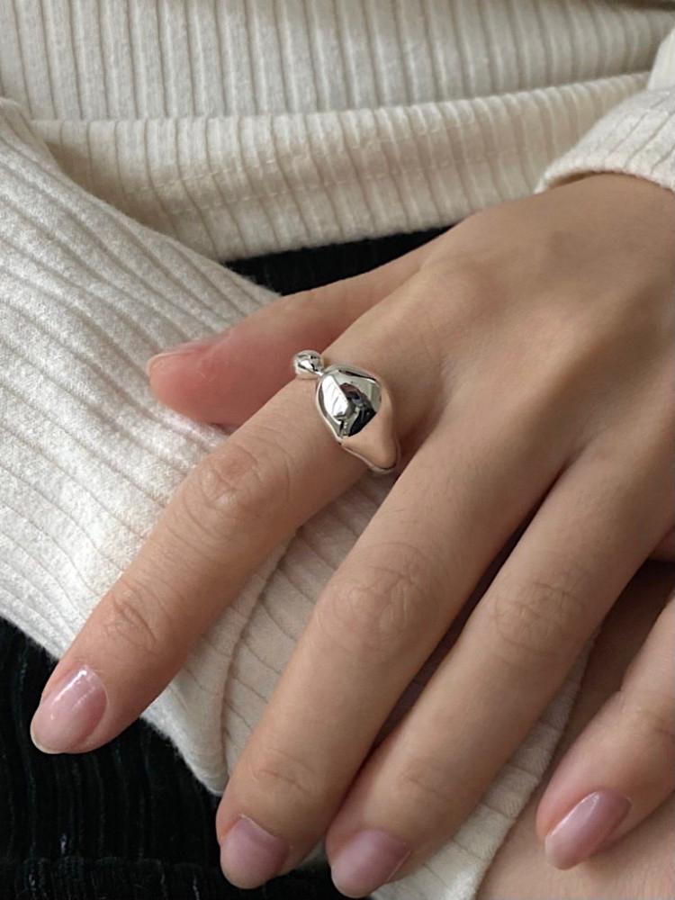 Bay ring 베이 링 러프 비정형 은반지 (실버925)