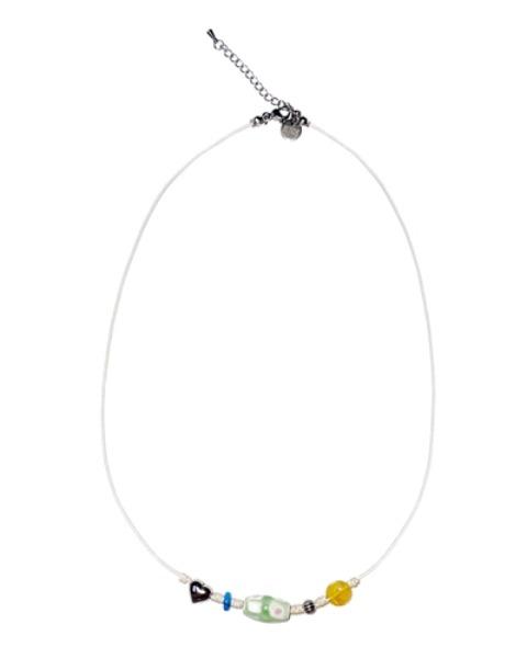 white gemstone necklace