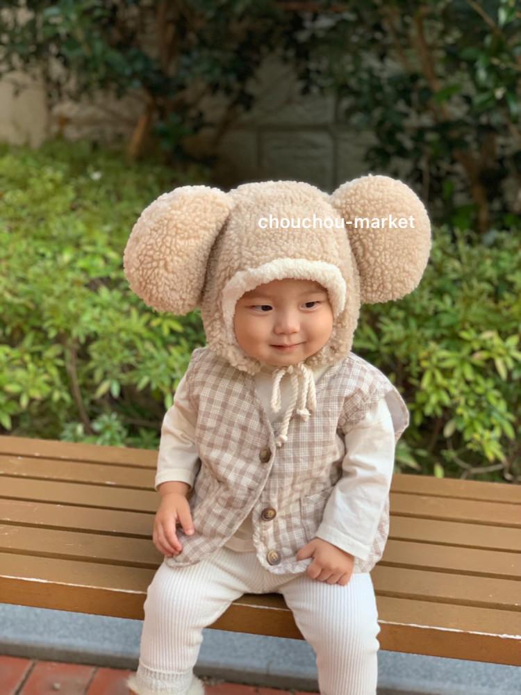 베이비 키즈 주니어 유아동 겨울 귀달이모자 곰돌이뽀글이방한모 6컬러 (맘커플)