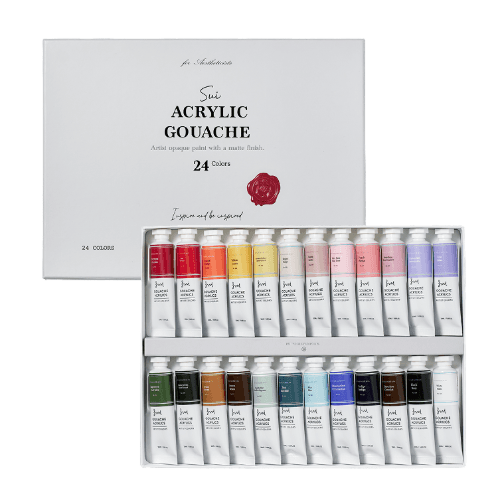 수이 과슈 아크릴 과슈 20ml 24색 세트