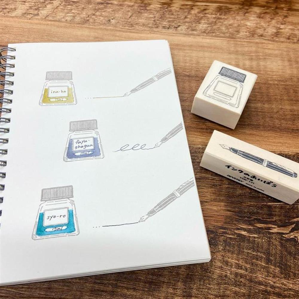 비버리 다이어리 스탬프 우드 다꾸 스탬프 펜 잉크 컬렉션 스탬프