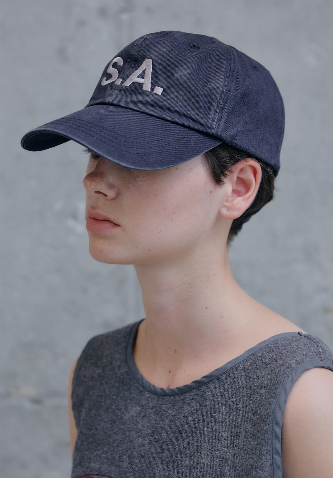 "S.A.\" BALL CAP, NAVY