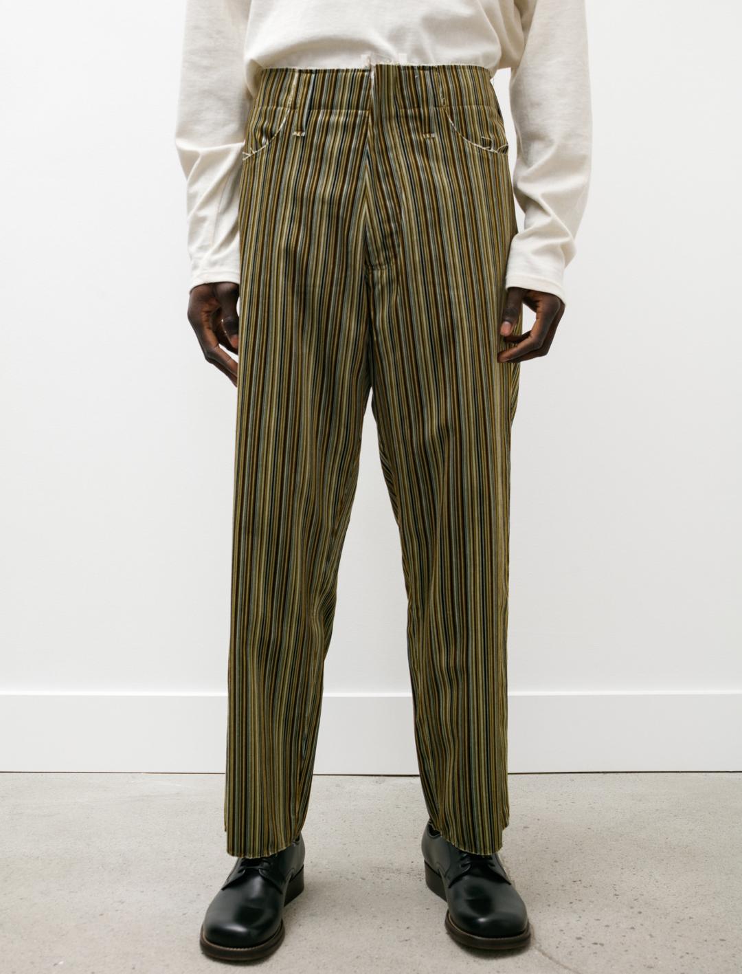 Camiel Fortgens Normal Velvet Jeans - Multi Green Stripe