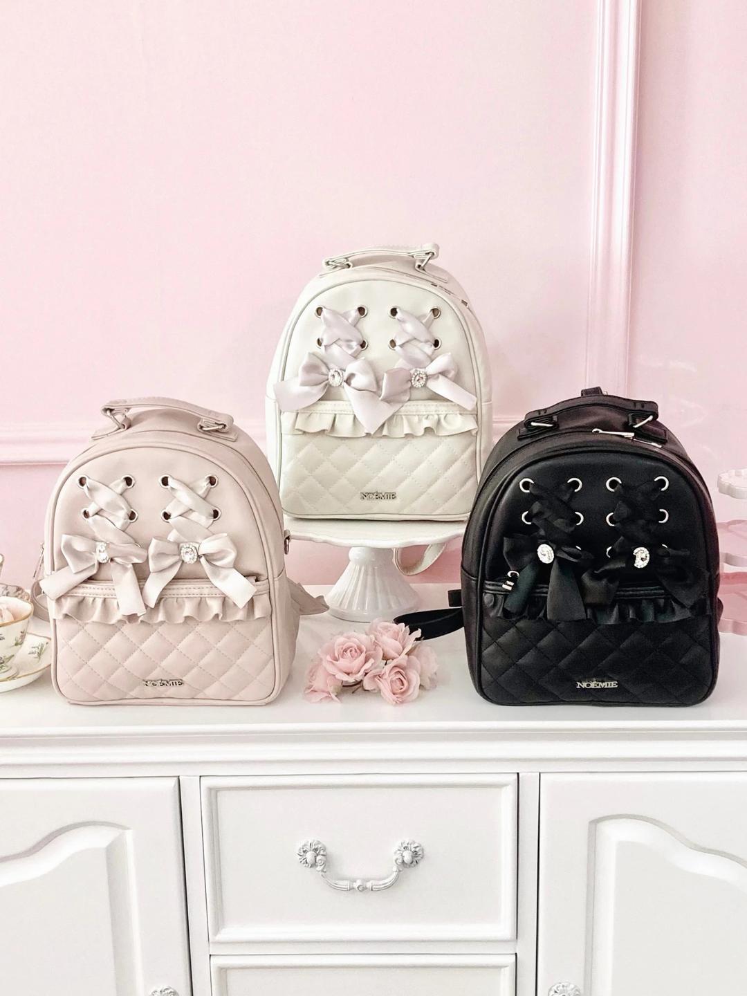 レースアップキルティングリュック