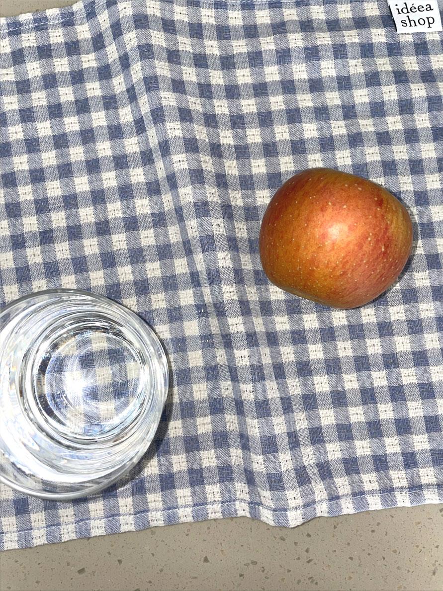 Gingham kitchen cloth / sky blue