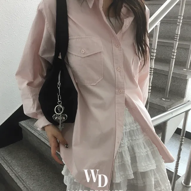 [봄컬러🌸/MADE] 호브 루즈핏 포켓 코튼 셔츠