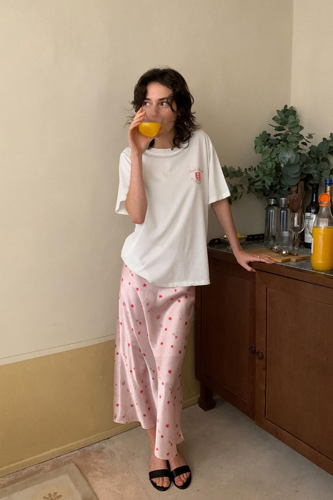 [3ND] Bailey Skirt (Long)_Pink [Fabric by And Brush]