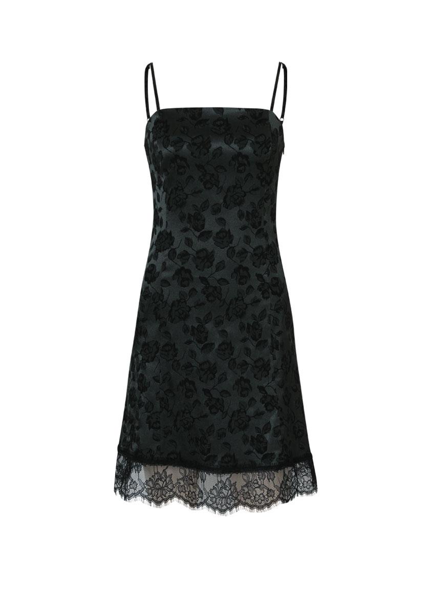 West Jacquard Slim Midi Dress (Brown)