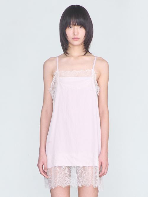 Lace Slip Dress _ Pink