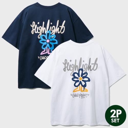 [6/13 예약배송][티떠블유엔]굿포인트 반팔 4종 2PACK STST3492