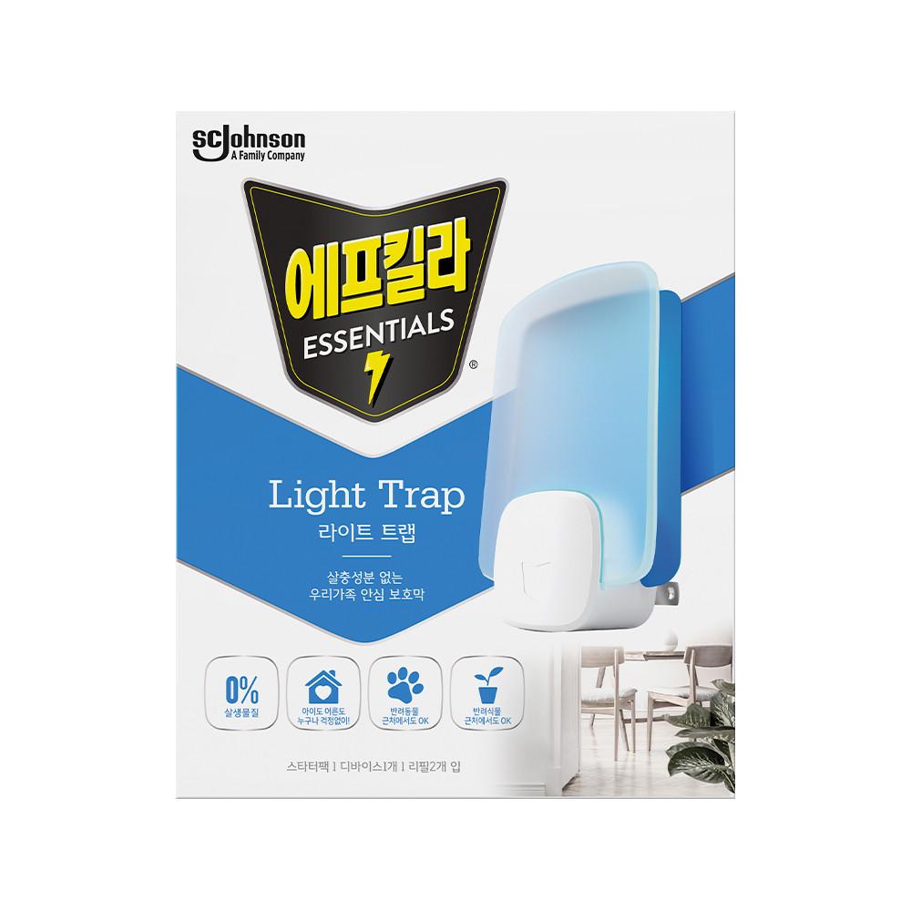 에프킬라 라이트트랩 초파리트랩 스타터팩(기기 1개 + 리필 2개)