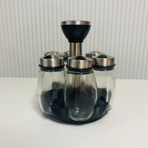 회전 스테인레스 조미료 랙 6구