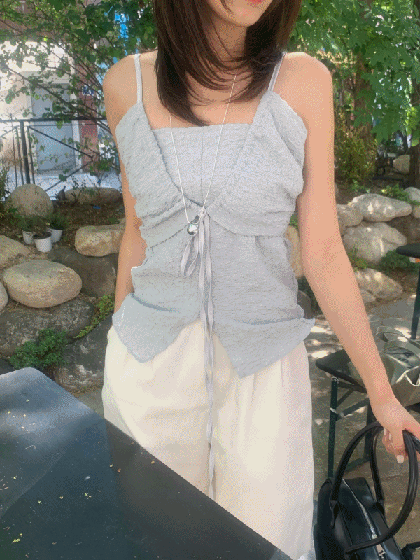 파운드 셔링 뷔스티에 나시블라우스