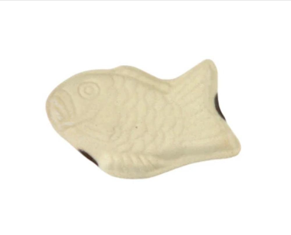 크림 붕어빵 일본 도자기 수저 받침 젓가락 받침대