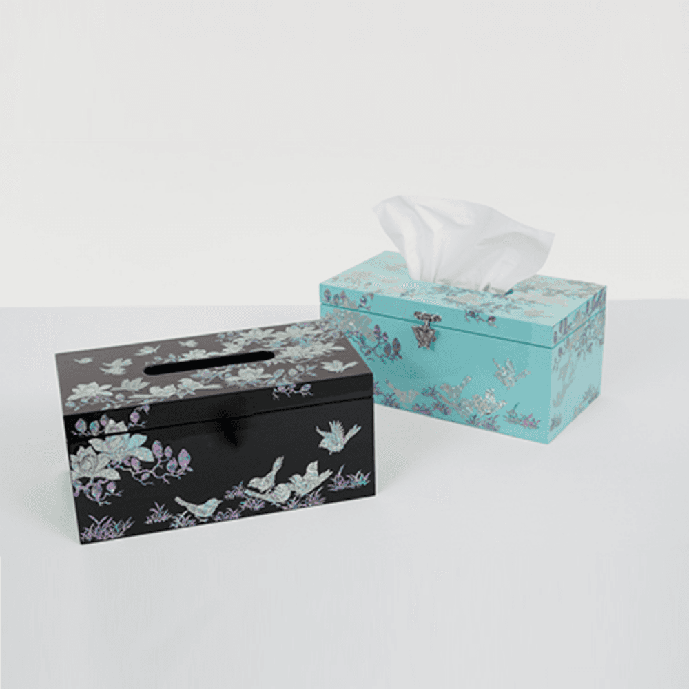 목련정원 자개 티슈 보관함