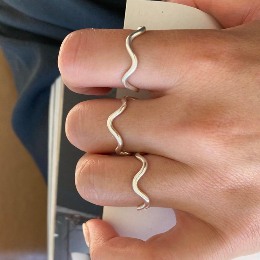 핸드메이드 슬림웨이브 실반지 실버925 여자실반지 1.5mm 1mm 2mm
