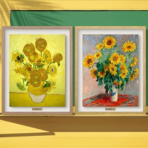 풍수지리 그림 고흐 해바라기 모네 금전운 명화 액자 12종 기획전