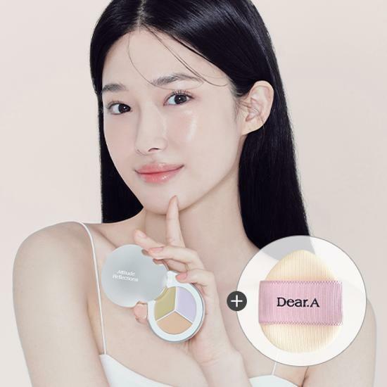 [NEW] 디어에이 퍼펙트 커버 컨실러 팔레트 퍼프 기획 3종
