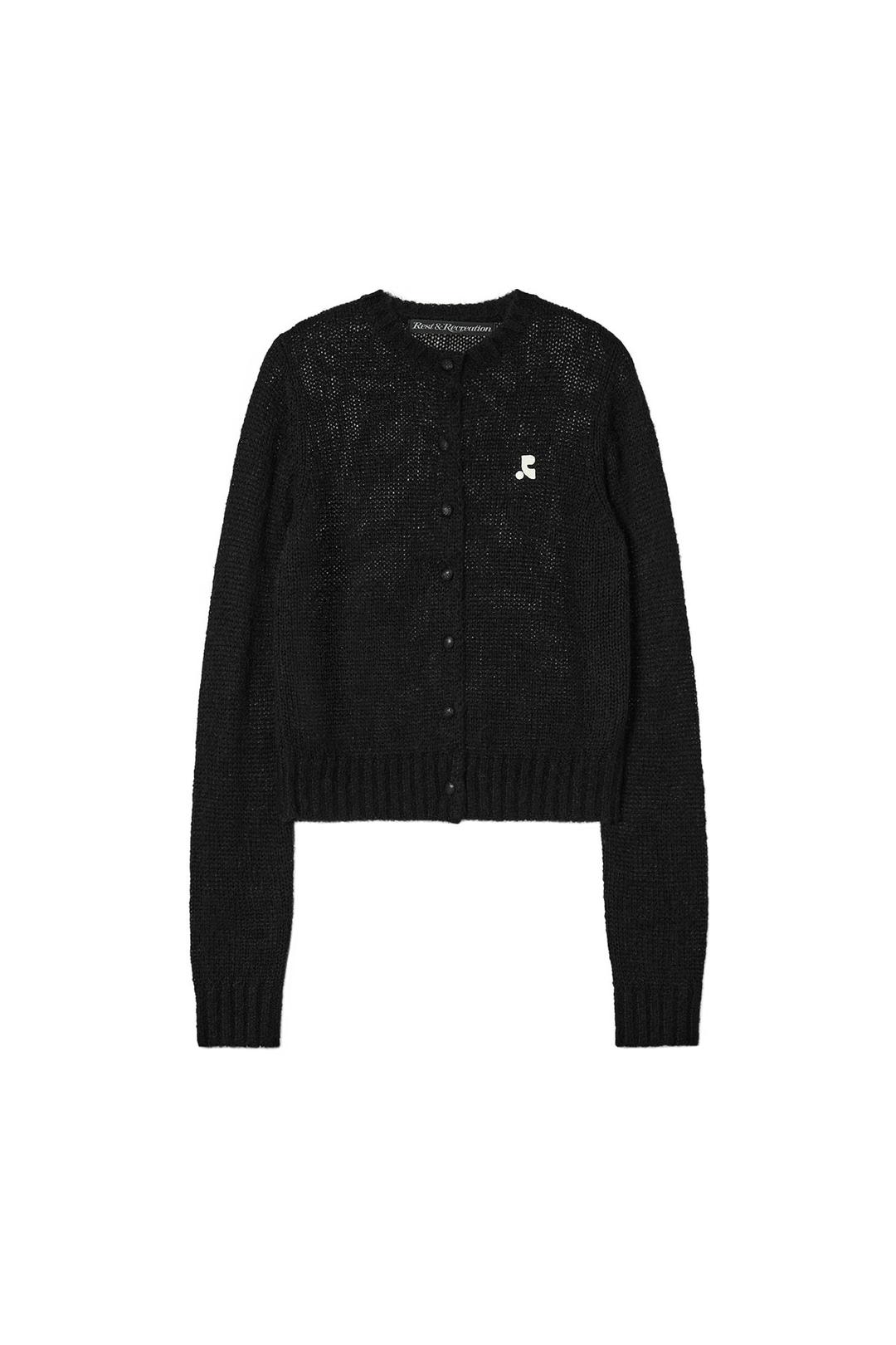 [9/12 순차출고]BUTTON HOLE KNIT CARDIGAN - BLACK