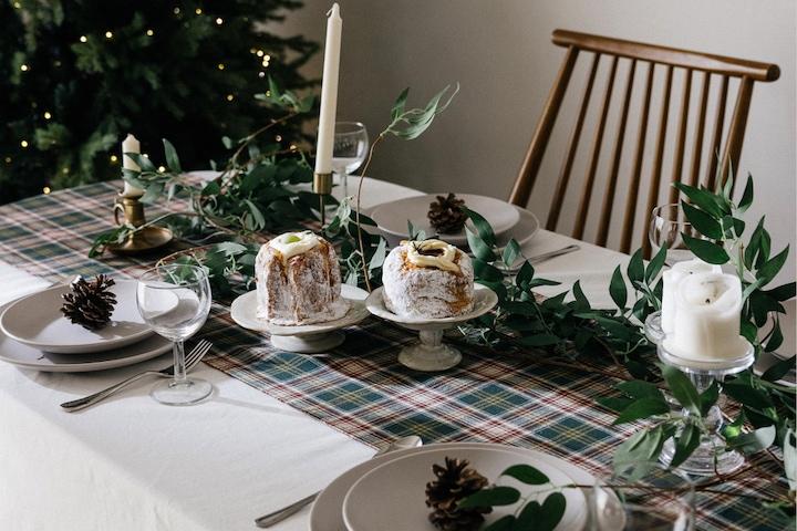 메리체크 크리스마스 테이블보 체크식탁보 연말파티 2인 4인 6인 캠핑테이블보