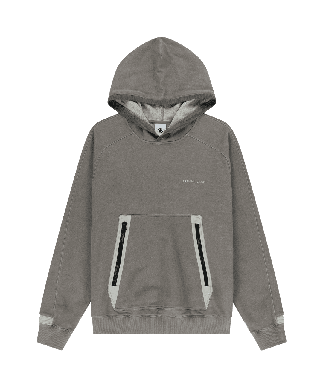 ZIPPER POCKET HOODIE [BROWN]